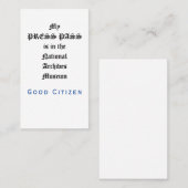 1ste amendement Controle - Mijn perspas Visitekaartje (Voorkant / Achterkant)