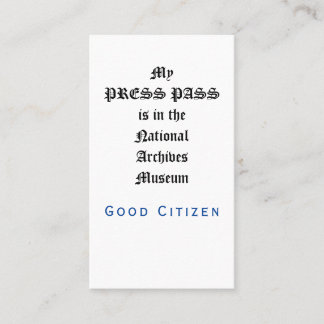 1ste amendement Controle - Mijn perspas Visitekaartje