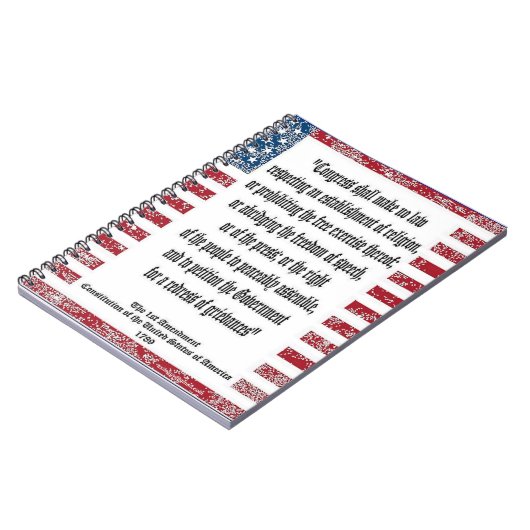 1ste amendement notitieboek (Linkerzijde)