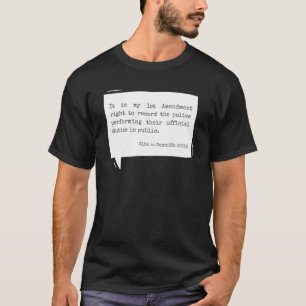 1ste amendement recht op registratie van de politi t-shirt