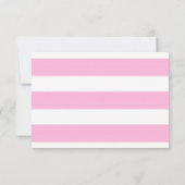 1STE BIRTHDAY Roze Wit & gouden Foto-uitnodiging Kaart (Achterkant)