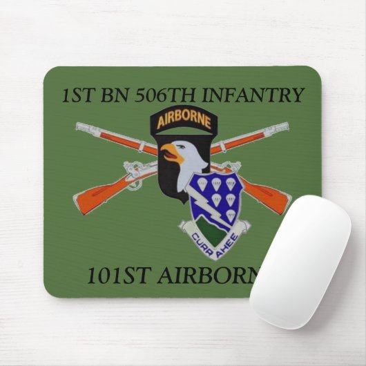 1STE BN 506E INFANTRY 101ST AIRBORNE MOUSEPAD MUISMAT (Met muis)