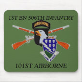 1STE BN 506E INFANTRY 101ST AIRBORNE MOUSEPAD MUISMAT (Voorkant)