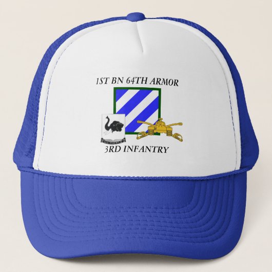 1STE BN 64E ARMOR 3RD INFANTRY DIVISION TRUCKER PET (Voorkant)