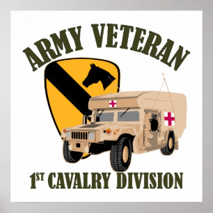 1ste Cav Vet - Humvee Ambulance Poster