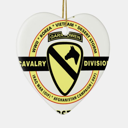 1STE CAVALRY-AFDELING "HET EERSTE TEAM" KERAMISCH ORNAMENT (Rechts)