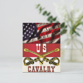 1ste CAVALRY-DIVISION Banner Briefkaart (Staand voorkant)