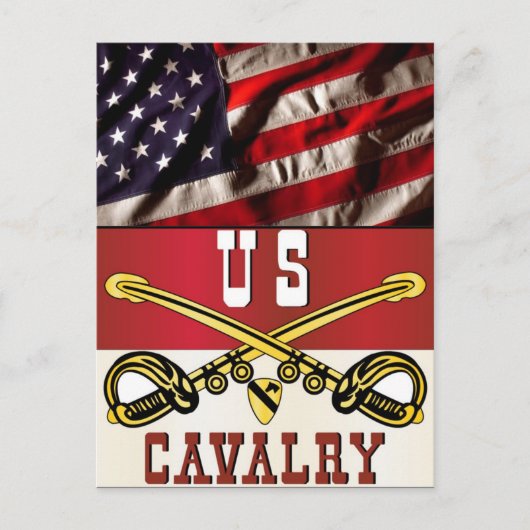1ste CAVALRY-DIVISION Banner Briefkaart (Voorkant)