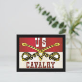 1ste CAVALRY-DIVISION Banner Briefkaart (Staand voorkant)