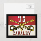 1ste CAVALRY-DIVISION Banner Briefkaart (Voorkant / Achterkant)