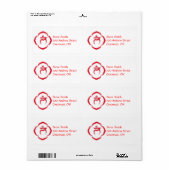 1ste Chakra (de wortelketen) Etiket (Full Sheet)