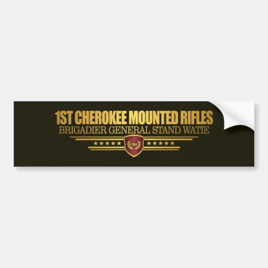1ste Cherokee Monteerde Geweren Bumpersticker (Voorkant)