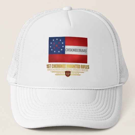 1ste Cherokee Monteerde Geweren Trucker Pet (Voorkant)