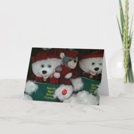 1ste CHRISTMAS LITTLE GIRL Feestdagen Kaart (Voorkant)