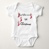 1STE CHRISTMAS PERSONALIZED ROMPER (Voorkant)