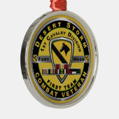 1ste divisie woestijn Storm veteraan Metalen Ornament (Rechts)