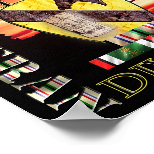 1ste divisie woestijn Storm veteraan Poster (Hoek)