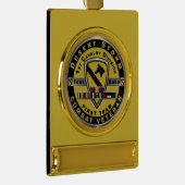 1ste divisie woestijn Storm veteraan Verguld Banner Ornament (Rechts)