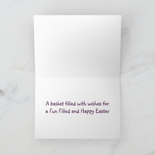 1ste EASTER-BASKET VAN WISSEN Feestdagen Kaart (Binnen)