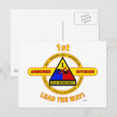 1STE GEARMOREERDE AFDELING "OUDE IRONSIDES" BRIEFKAART (Voorkant / Achterkant)