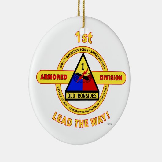 1STE GEARMOREERDE AFDELING "OUDE IRONSIDES" KERAMISCH ORNAMENT (Rechts)