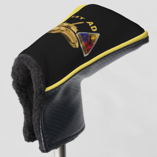 1ste gepantserde divisie "1st AD Old Ironsides" Golfheadcover (3/4 voorkant)
