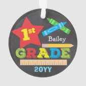 1ste graad eerste graad Keepomwille Chalkboard kle Ornament (achterkant)