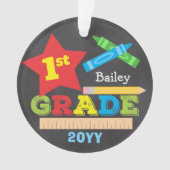 1ste graad eerste graad Keepomwille Chalkboard kle Ornament (voorkant)