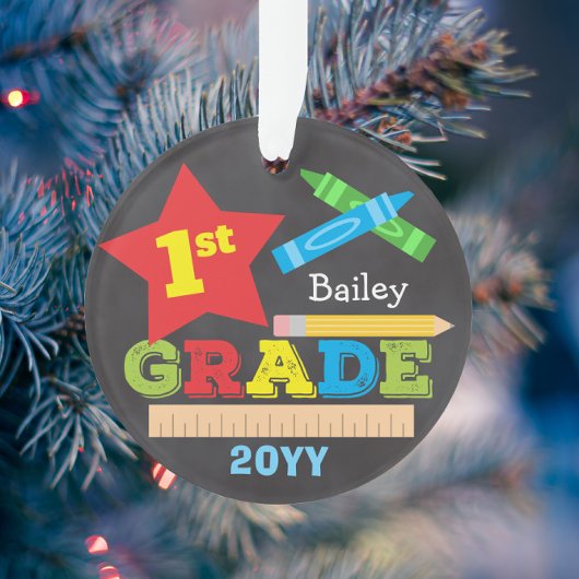 1ste graad eerste graad Keepomwille Chalkboard kle Ornament