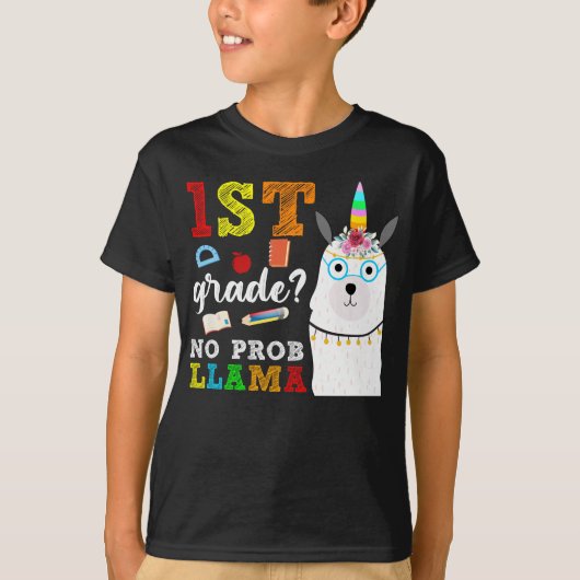 1ste graad zonder prob lama t-shirt (Voorkant)