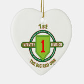 1STE INFANTRY DIVISION "THE BIG RED ONE" KERAMISCH ORNAMENT (Rechts)