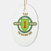 1STE INFANTRY DIVISION "THE BIG RED ONE" KERAMISCH ORNAMENT (Links)