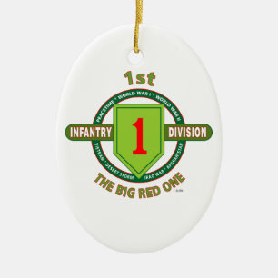 1STE INFANTRY DIVISION "THE BIG RED ONE" KERAMISCH ORNAMENT