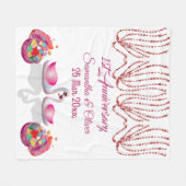 1ste Jubileum 2 Zwans houden van het zoemen van ha Fleece Deken (Voorkant (Horizontaal))