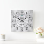 1ste Jubileum van de Weddenschap Gift, Gepersonali Vierkante Klok (Huis)