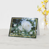 1ste Jubileum van het huwelijk wenst Witte Roos Kaart (Gele Bloem)