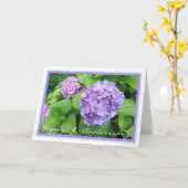 1ste Jubileum van het Weddenschap Wasting Hydrange Kaart (Gele Bloem)