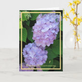 1ste Jubileum van het Weddenschap Wishes Paarse Hy Kaart (Gele Bloem)