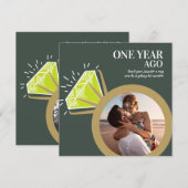 1ste jubileumfeest peridot ring foto's groen kaart (Voorkant / Achterkant)