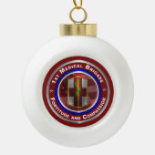 1ste medisch brigade in Keepomwille Keramische Bal Ornament (Voorkant)