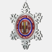 1ste medisch brigade in Keepomwille Tin Sneeuwvlok Ornament (Rechts)