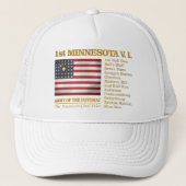 1ste Minnesota-vrijwilliger (BH) Trucker Pet (Voorkant)
