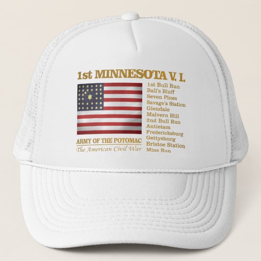 1ste Minnesota-vrijwilliger (BH) Trucker Pet (Voorkant)
