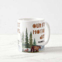 1ste Moederdag Gepersonaliseerd Beer Woodland Koffiemok