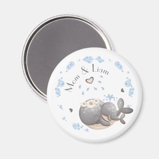 1ste Moederdag, naam, eerste moederdag Magneet (Voorkant / Achterkant)