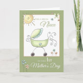 1ste Moederdag - Speciale nicht - Baby vervoer Kaart (Voorkant)