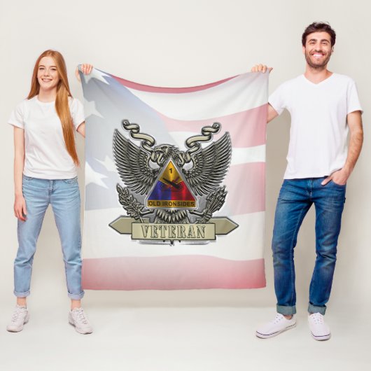 1ste pantserdivisie veteraan fleece deken (In situ)