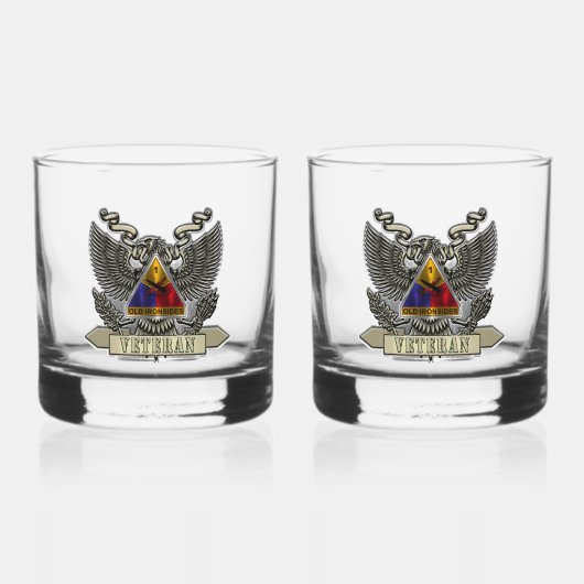 1ste pantserdivisie veteraan whisky glas (Voorkant)