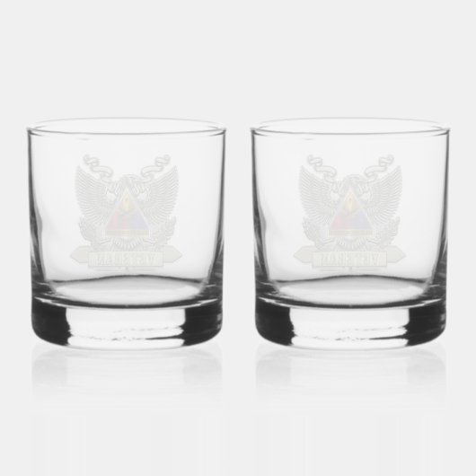 1ste pantserdivisie veteraan whisky glas (Achterkant)