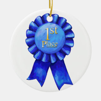 1ste plaats Ribbon Medallion Keramisch Ornament